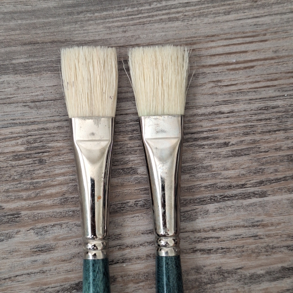 Vintage Oil Paint Brush Hog Bristle 10 Flat New